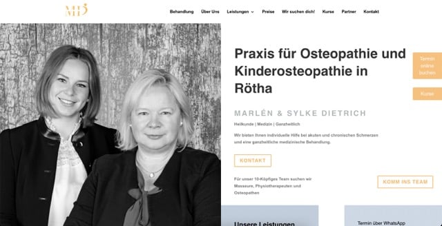 Professionelle Website erstellen lassen 33 Osteopathie aus Leipzig