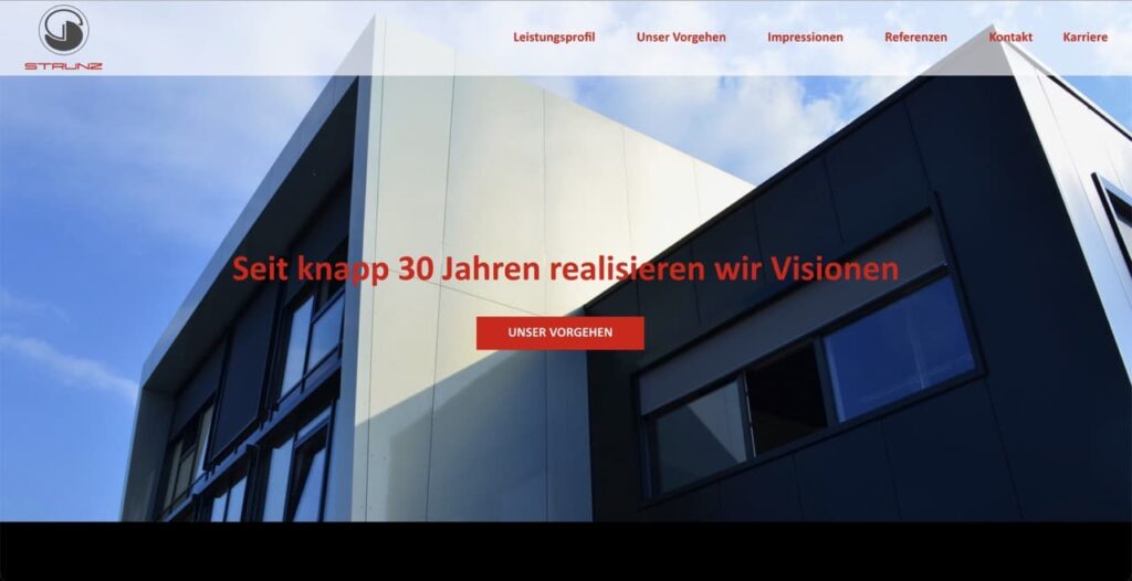 Professionelle Website erstellen lassen 35 Strunz aus Regensburg und München
