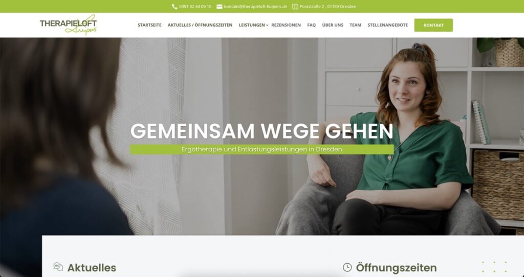 Professionelle Website erstellen lassen 28 Theraoieloft - aus Dresden