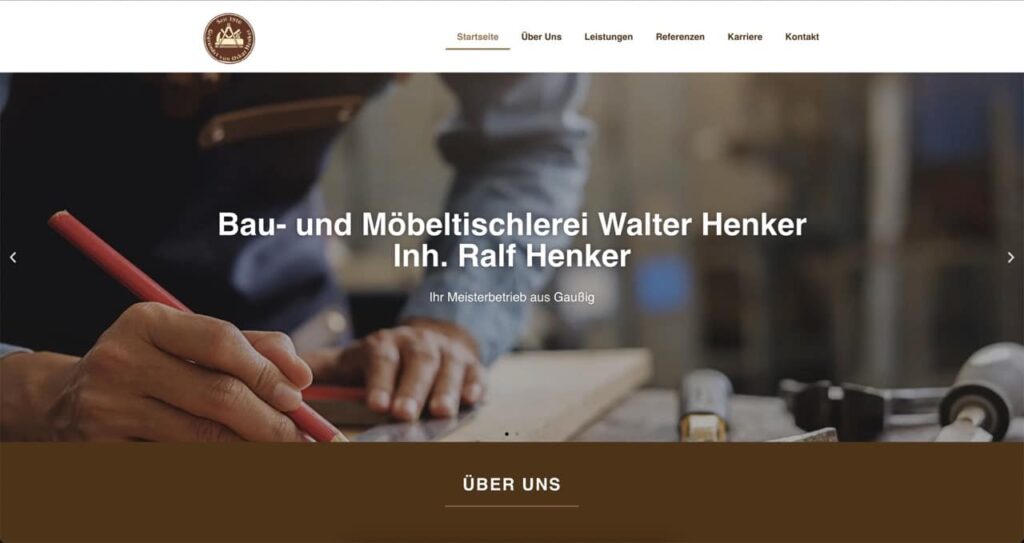 Professionelle Website erstellen lassen 38 Tischlerei Henker aus Gaußig